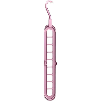 Plastic Multifunctional Hangers Heavy Duty Space Saving 9 Holes Clothes Organizer for Bedroom Cabinet Wardrobe Home Storage Use