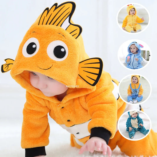 Nemo Infant Baby Romper Pajamas Hooded