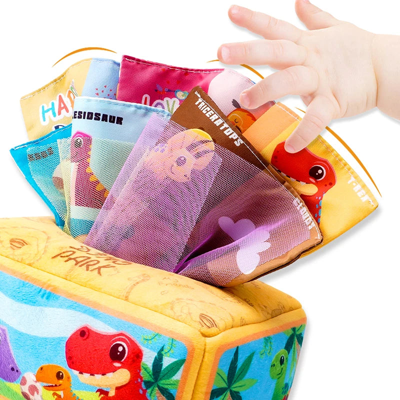 Baby Draw Paper Towel Tearing Tissue Box Baby Puzzle Early Education Montessori Children Cloth Toys