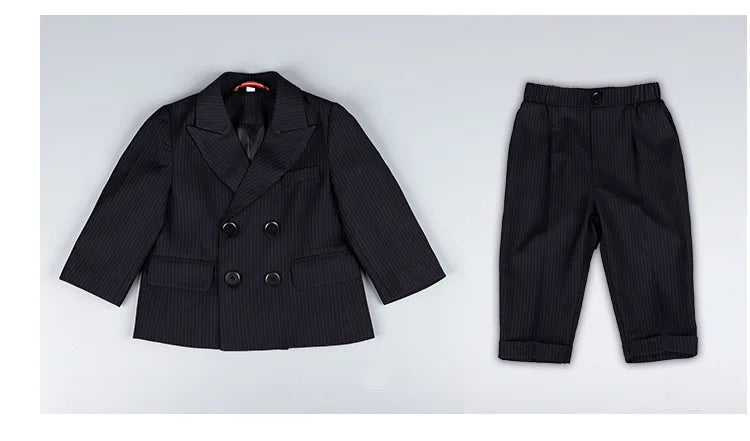BoysSuit For Wedding BabyKids Photograph Suit ChildrenFormal Ceremony Tuxedo Dress Party Performance Costume