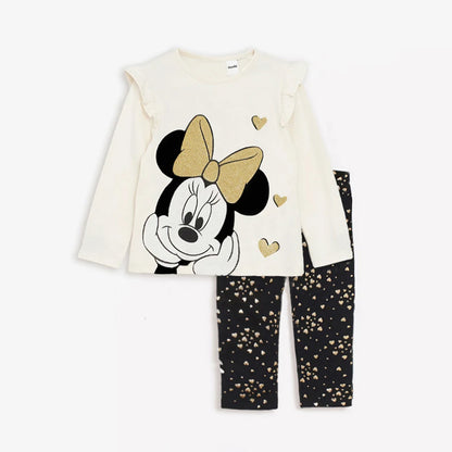 2Pcs Minnie Mouse Long Toddler Baby Clothing Sets