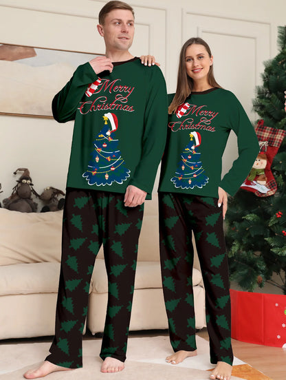 Christmas Family Pajamas Matching Outfits American Sizes (Merry Christmas)