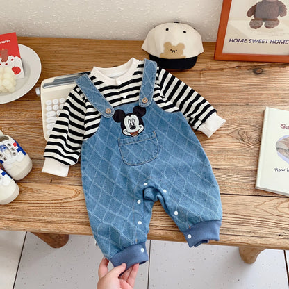Disney Mickey Denim Toddler Baby Jumpsuit