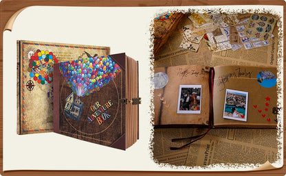 Our Adventure Book 146 Page Diy Handmade Photo Album Scrapbook Retro Kraft Album Anniversary Wedding Memory Valentine's Day Gift