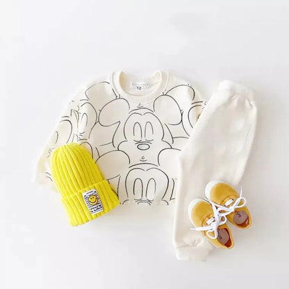 Mickey Mouse Tracksuits Baby Casual Sports Two-pieces Set Printed