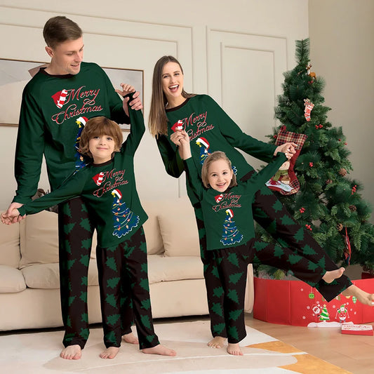Christmas Family Pajamas Matching Outfits American Sizes (Merry Christmas)