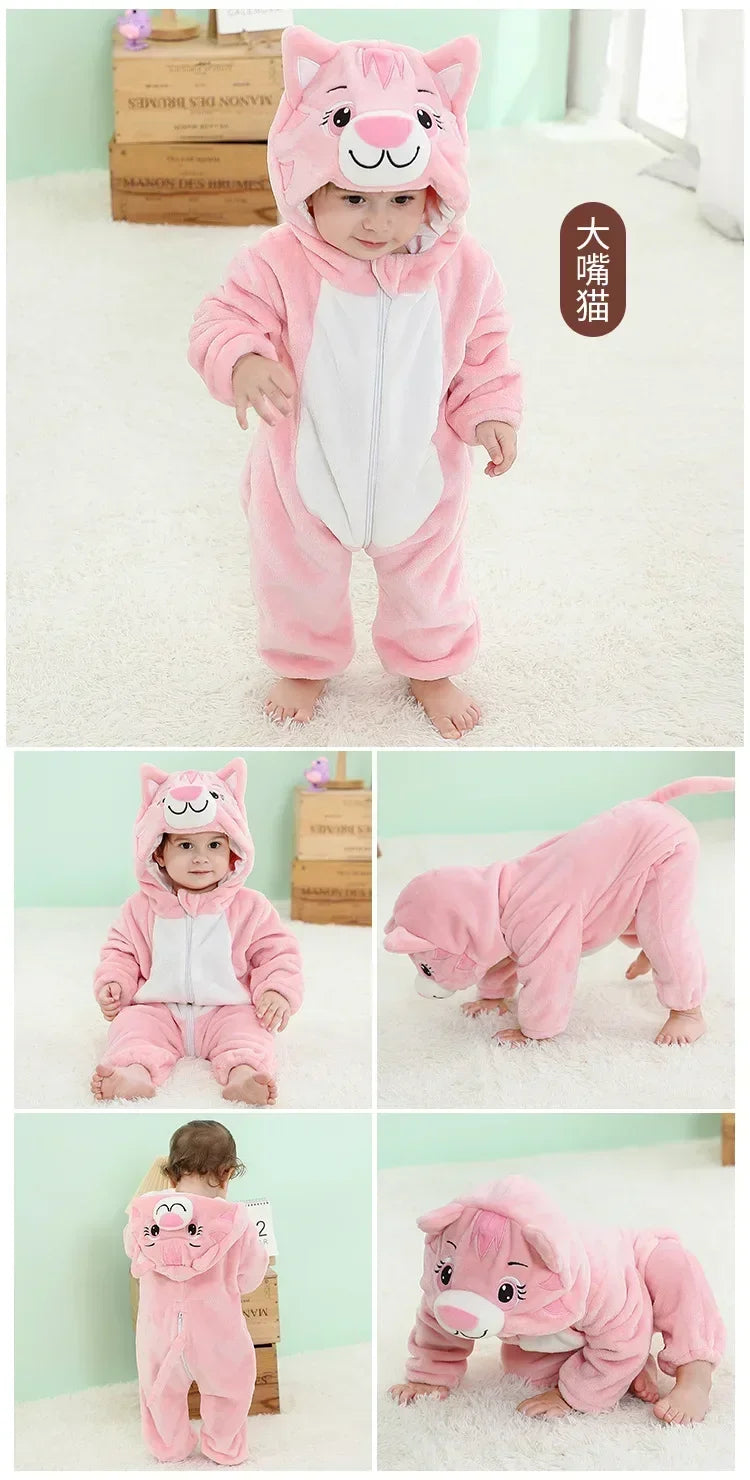 Cute ANIMAL Cosplay Costumes BoysGirls Jumpsuit BabyRompers Clothes Pajamas