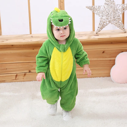 Dinosaur Infant Baby Romper Pajamas Hooded