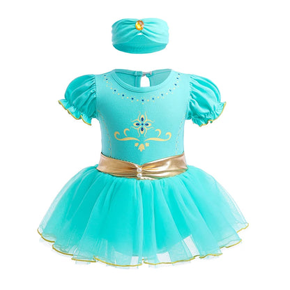 Disney Princess Baby Girl Dress Romper With Headbands