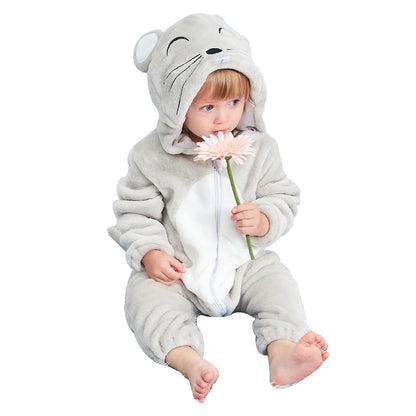 Animal Cosplay Costumes Baby Onesies Flannel Warm Outfit