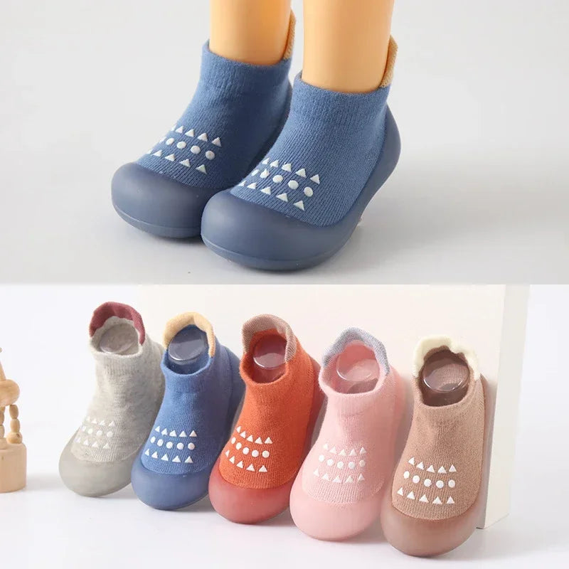 PROSPERBABY Summer New Combed Cotton Anti slip and Breathable Soft Sole Shoes Walking Shoes Mesh Faced Floor Socks