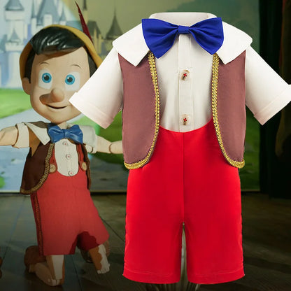 Disney Pinocchio Cosplay Costume for Baby Toddler Two-Piece Set