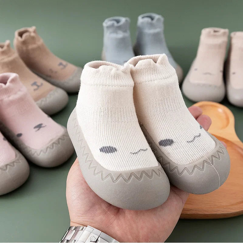 PROSPERBABY Socks Shoes Cute Soft Rubber Sole Floor Sneaker Booties First Time Walker