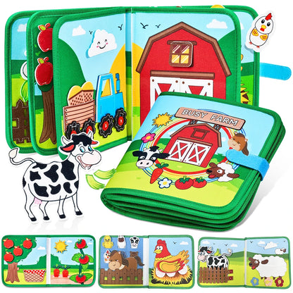 Toddlers Toy Busy Book 3D Baby Story Cloth Activities Felt Quite Book Board Preschool Learning Education Travel Toys