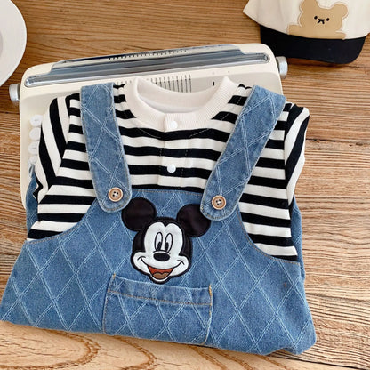Disney Mickey Denim Toddler Baby Jumpsuit