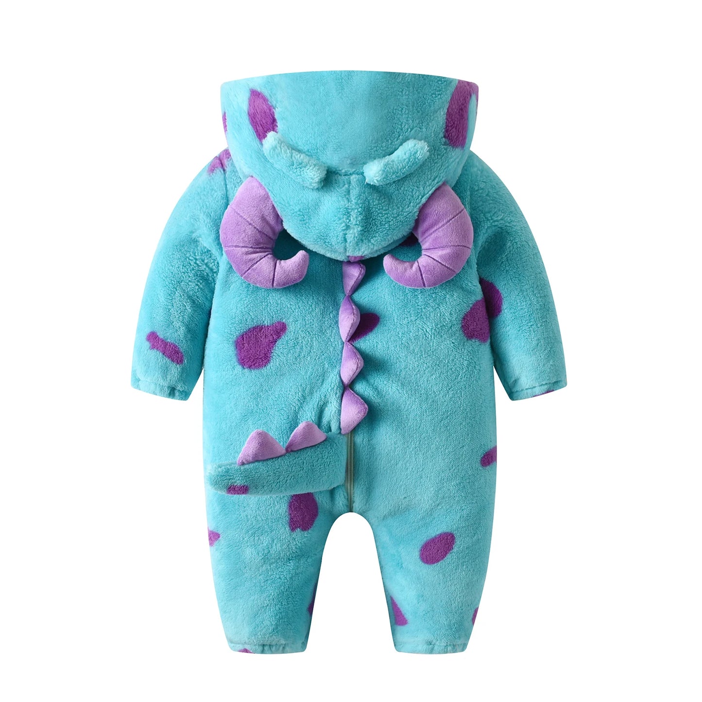 PROSPERBABY Fleece Jumpsuit Cartoon Animal Hooded Warm Winter Rompers Outwear Snowsuit Cosplay Costume