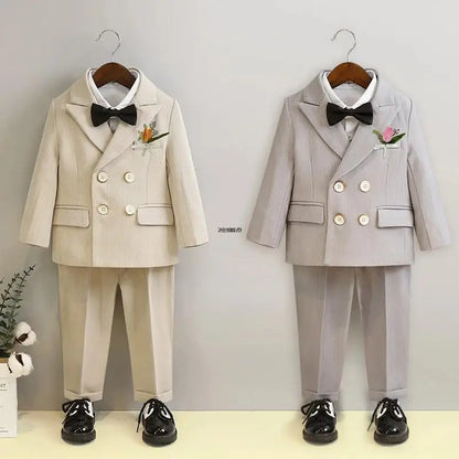 BoysSuit For Wedding BabyKids Photograph Suit ChildrenFormal Ceremony Tuxedo Dress Party Performance Costume