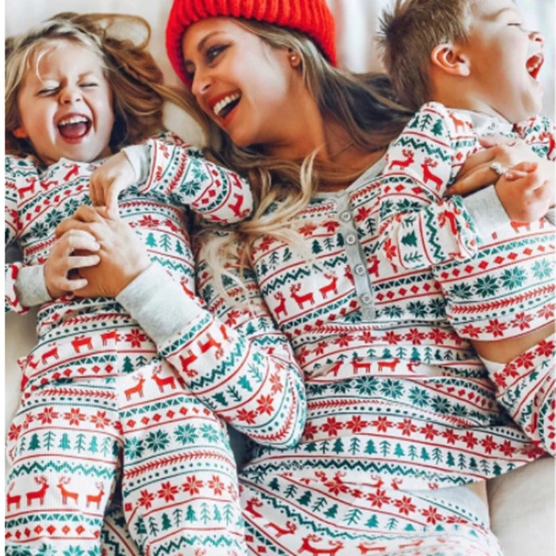 Christmas 2025 Family Matching Outfits 2 Pieces Pajamas Set Sleepwear