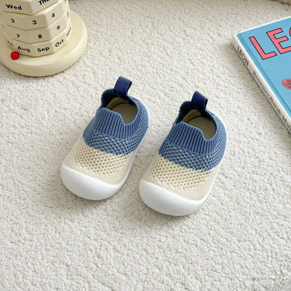 PROSPERBABY Anti-Slip Shoes Breathable Crib Floor Socks with Rubber Sole for ChildrenGirlsBoys Mesh Shoes Soft Bottom Slippers
