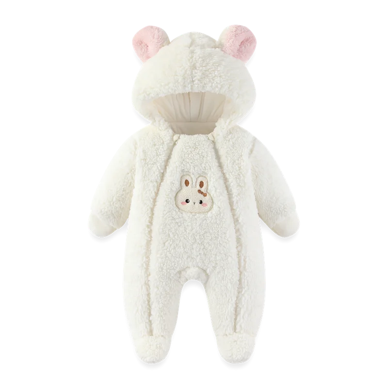 PROSPERBABY WIinter Jumpsuit Thicken BoysGirls Romper Cotton Warm Bodysuit Soft Snow Wear Jacket 0m-12m