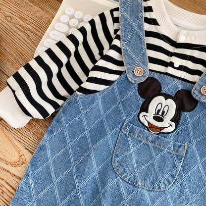 Disney Mickey Denim Toddler Baby Jumpsuit