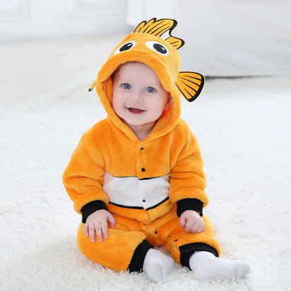 Nemo Infant Baby Romper Pajamas Hooded