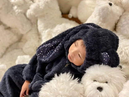 Autumn Winter Baby Bunny Jumpsuit Hooded