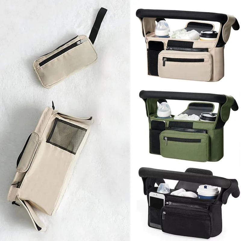 Stroller Storage Large Capacity Travel Hanging Bag Mommy Bag Phone Bottle Holder Diaper Bags BabyStroller Accessories