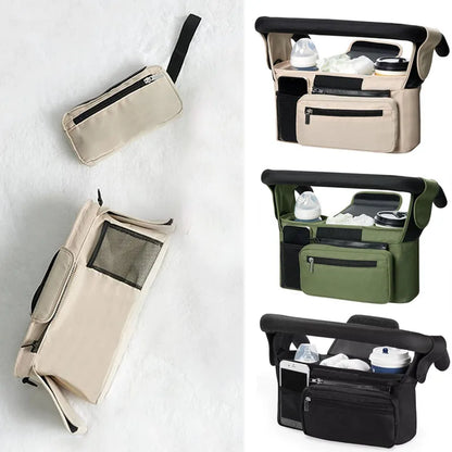 Stroller Storage Large Capacity Travel Hanging Bag Mommy Bag Phone Bottle Holder Diaper Bags BabyStroller Accessories