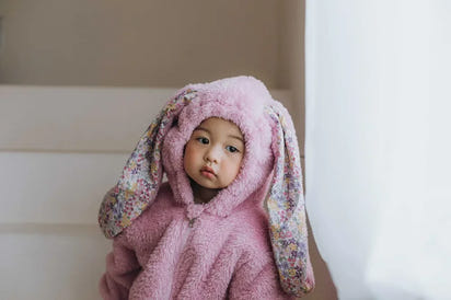 Autumn Winter Baby Bunny Jumpsuit Hooded