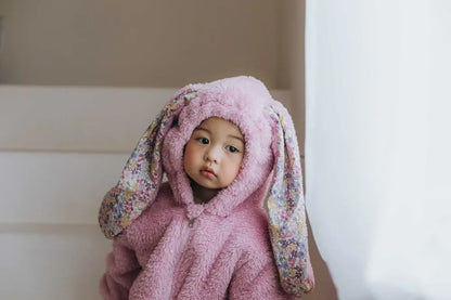 Autumn Winter Baby Bunny Jumpsuit Hooded