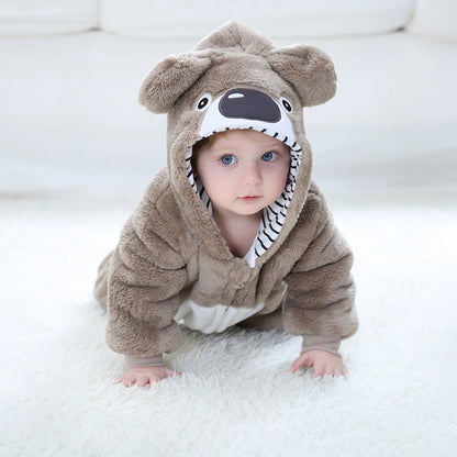 Koala Infant Baby Romper Pajamas Hooded