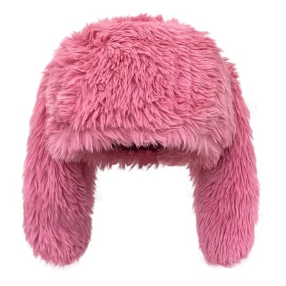 Fuzzy Bunny Hat Warm and cold resistant plush, sweet and versatile ear protection