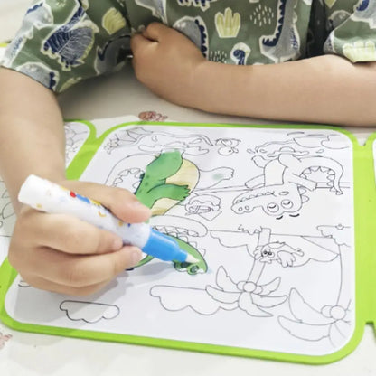 Magic Water Drawing Book for Kids - Reusable Doodle Mat, Mess-Free Travel Toy, Foldable Painting Activity Book