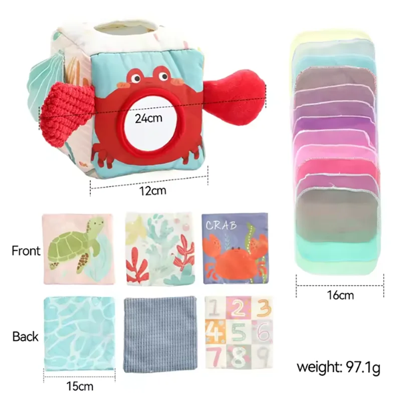 Toys Magic Cotton Animal Tissue Box Kids Finger Exercise Cloth Busy Box Toys Baby Educational Activity Sensory