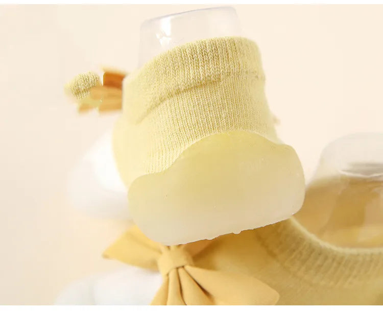 PROSPERBABY Socks Shoes Cute Soft Rubber Sole Floor Sneaker Booties First Time Walker