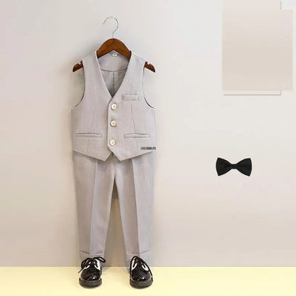 BoysSuit For Wedding BabyKids Photograph Suit ChildrenFormal Ceremony Tuxedo Dress Party Performance Costume