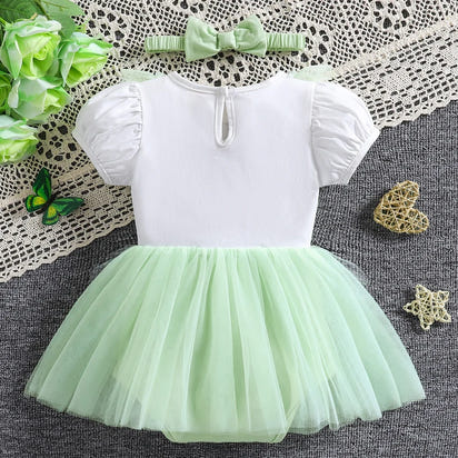 Disney Princess Baby Girl Dress Romper With Headbands