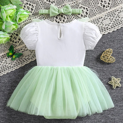 Disney Princess Baby Girl Dress Romper With Headbands