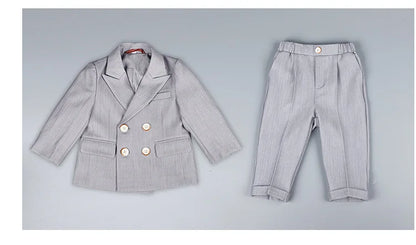 BoysSuit For Wedding BabyKids Photograph Suit ChildrenFormal Ceremony Tuxedo Dress Party Performance Costume