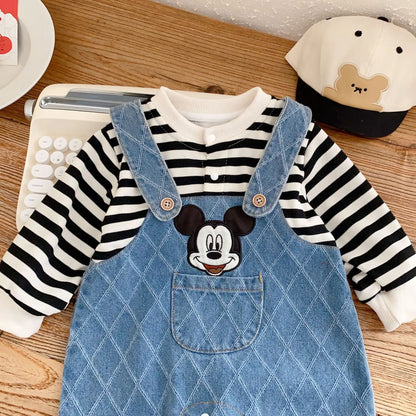 Disney Mickey Denim Toddler Baby Jumpsuit