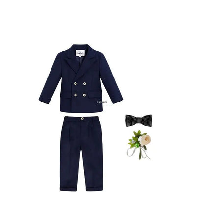 BoysSuit For Wedding BabyKids Photograph Suit ChildrenFormal Ceremony Tuxedo Dress Party Performance Costume
