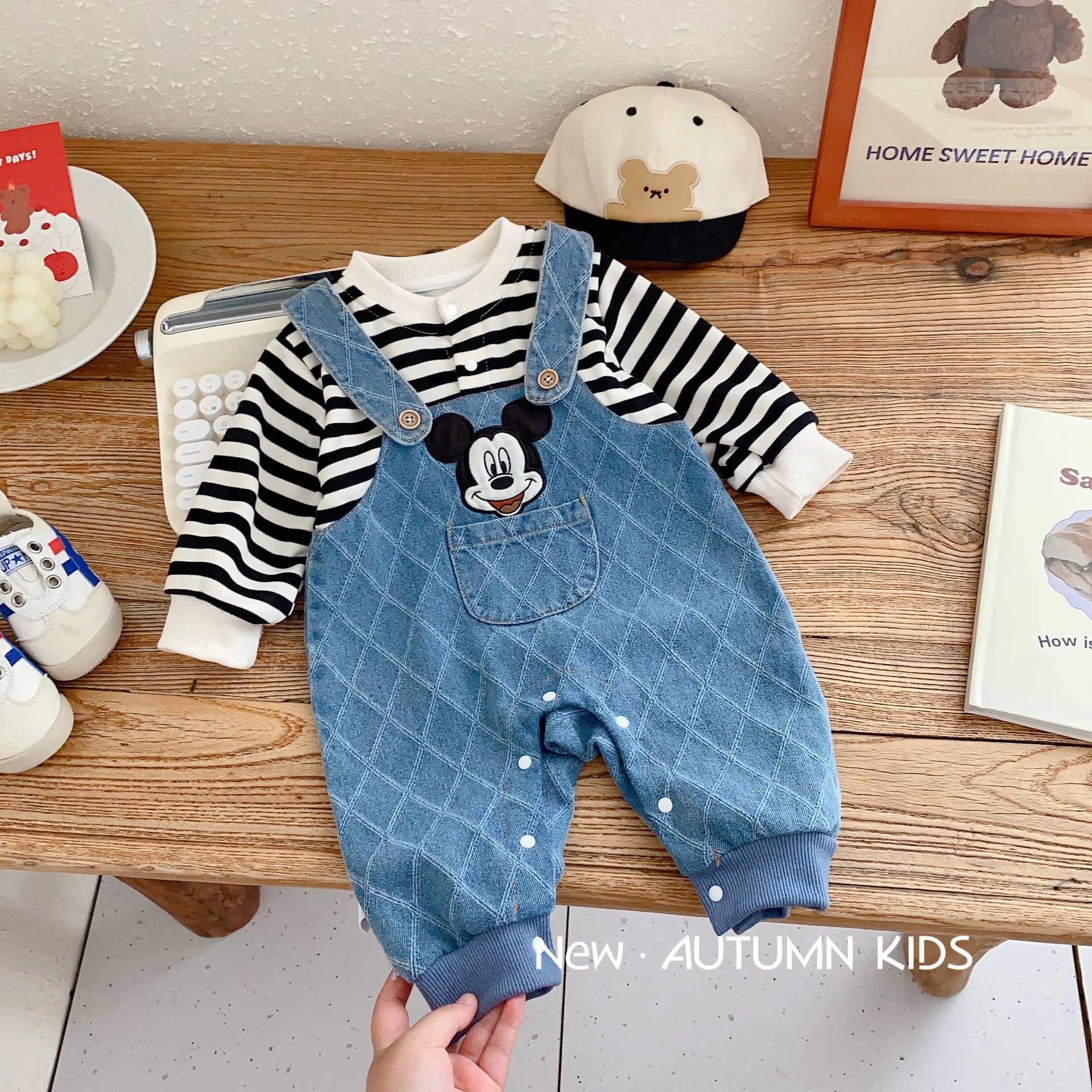 Disney Mickey Denim Toddler Baby Jumpsuit
