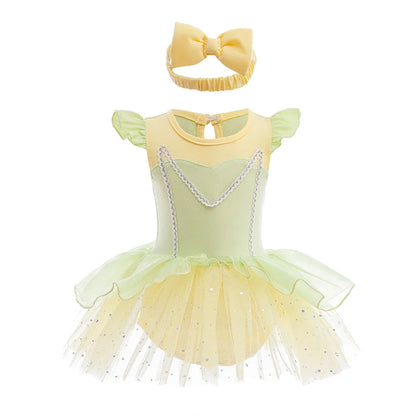 Disney Princess Baby Girl Dress Romper With Headbands