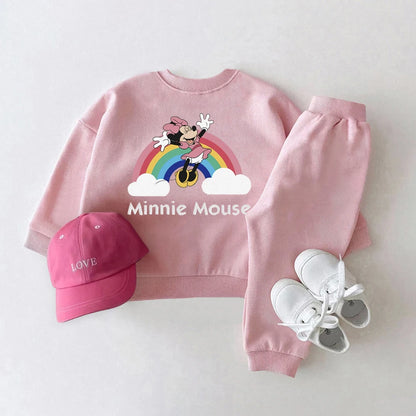 2Pcs Baby Set Mickey Mouse Sweatshirts + Pants Tracksuit