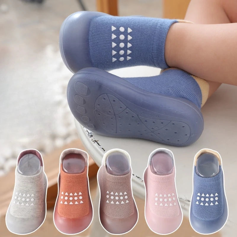 PROSPERBABY Summer New Combed Cotton Anti slip and Breathable Soft Sole Shoes Walking Shoes Mesh Faced Floor Socks