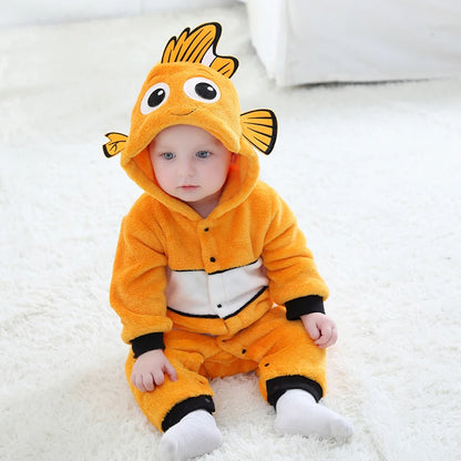 Nemo Infant Baby Romper Pajamas Hooded