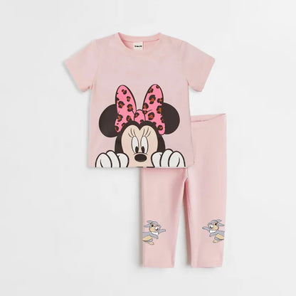 2Pcs Minnie Mouse Long Toddler Baby Clothing Sets