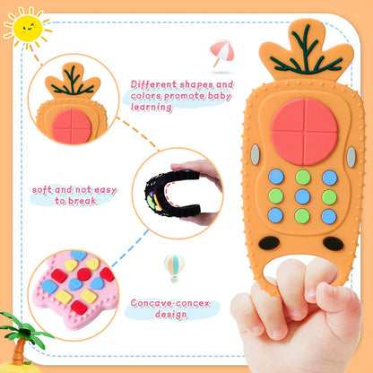 1Pc Baby Silicone Remote Control Shape Teether