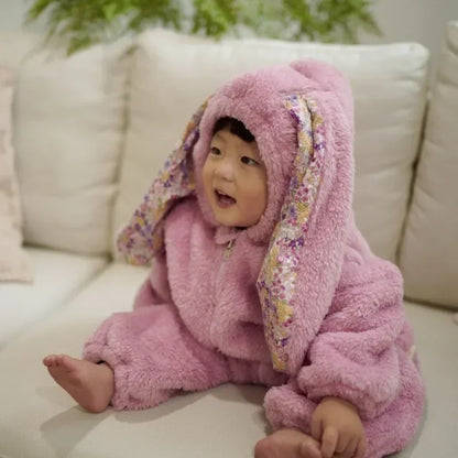 Autumn Winter Baby Bunny Jumpsuit Hooded
